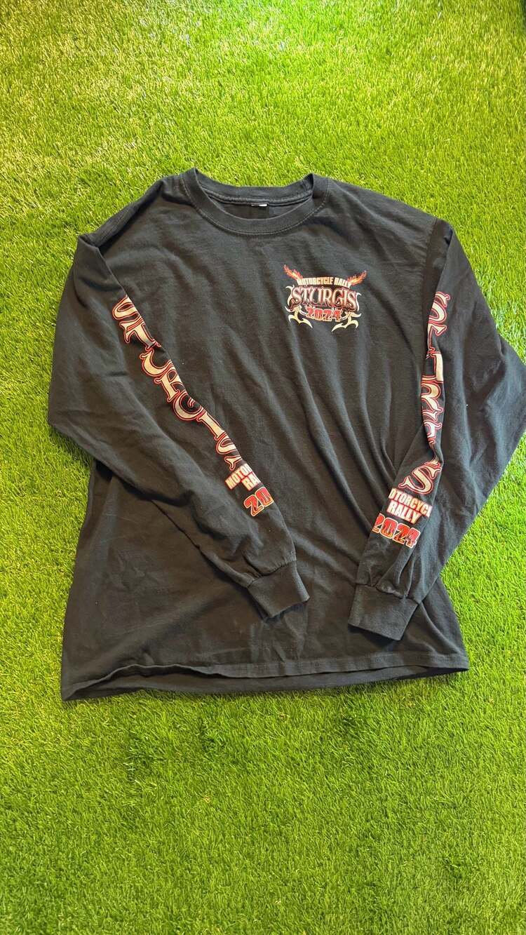 Sturgis 84th Annual Motorcycle Rally 2024 Long Sleeve T-Shirt Black